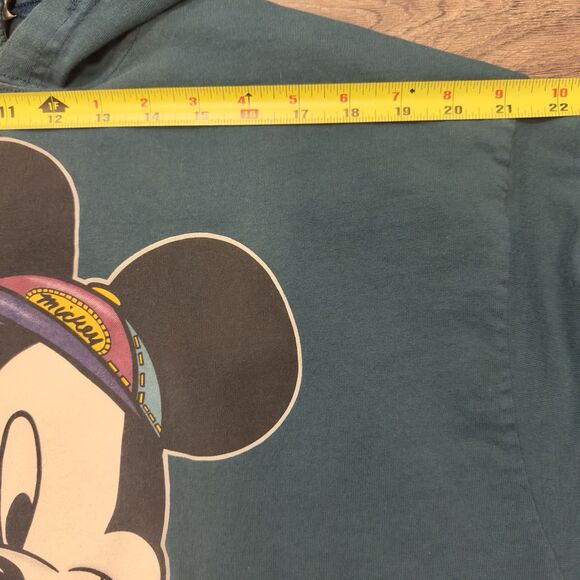 VTG 90s Mickey Unlimited Jerry Leigh Disney Hoodie Pullover Sz M USA Hip Hop - Picture 6 of 9